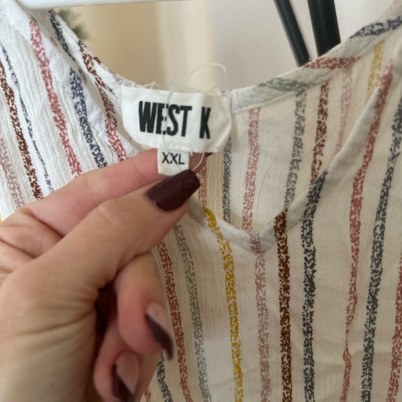 BOGO: West Women's Multicolor Striped Blouse - Picture 2 of 2